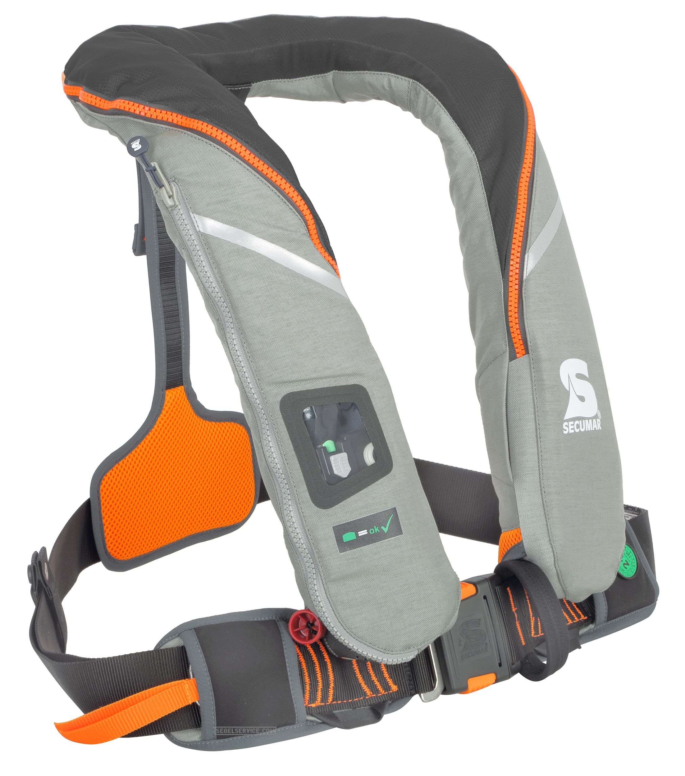 Secumar Rettungsweste SURVIVAL 220 Harness Automatik (mit Lifebelt), grau