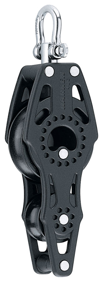 Harken 40mm Carbo Violin-Block mit Hundsfott und Wirbel
