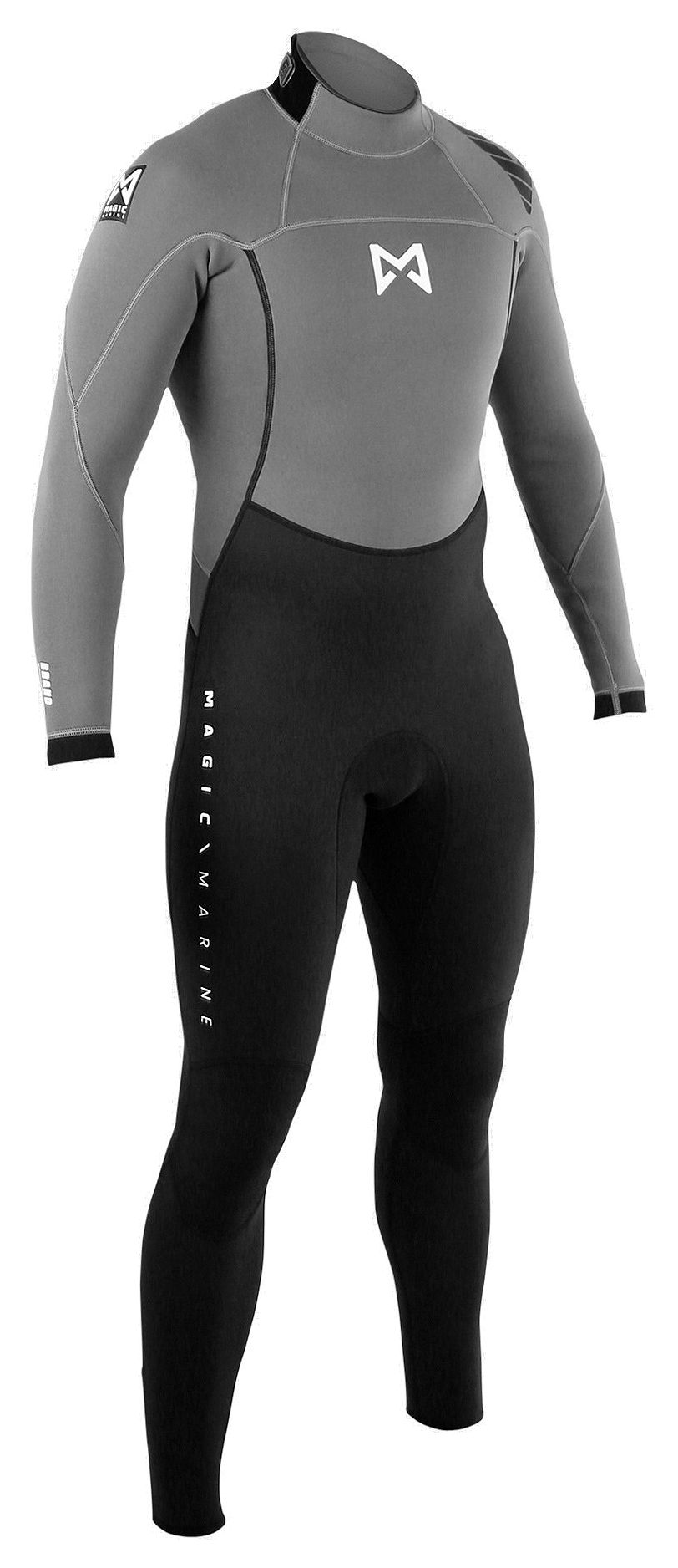 Magic Marine Langarm-Steamer BRAND Fullsuit 3/2, grau/schwarz