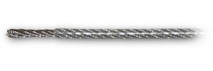 Edelstahl-Drahtseil 7x7 ummantelt (klar) 2,5 auf 3,5mm