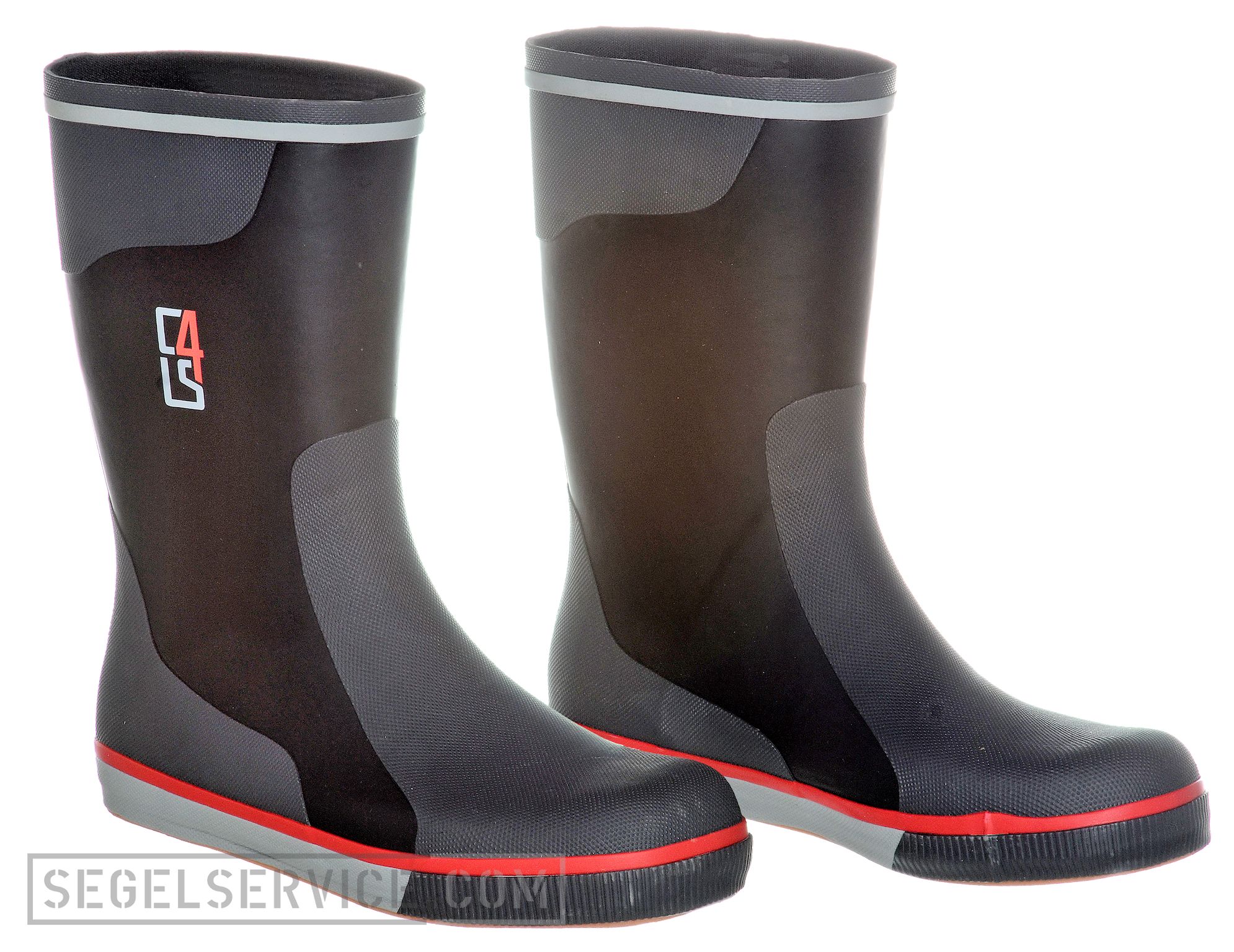 C4S Segelstiefel, kurz, schwarz-grau