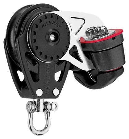 Harken 40mm Carbo-Cam Block 1-scheibig m. Wirbel u. Curryklemme