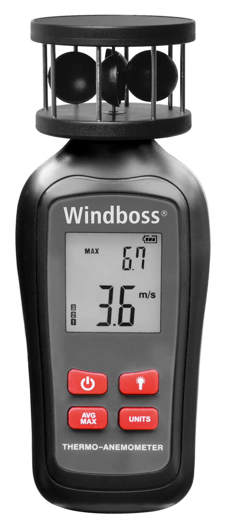 Windmesser WINDBOSS 2 (Anemometer, Thermometer)