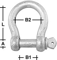 Schäkel verzinkt 6mm geschweift