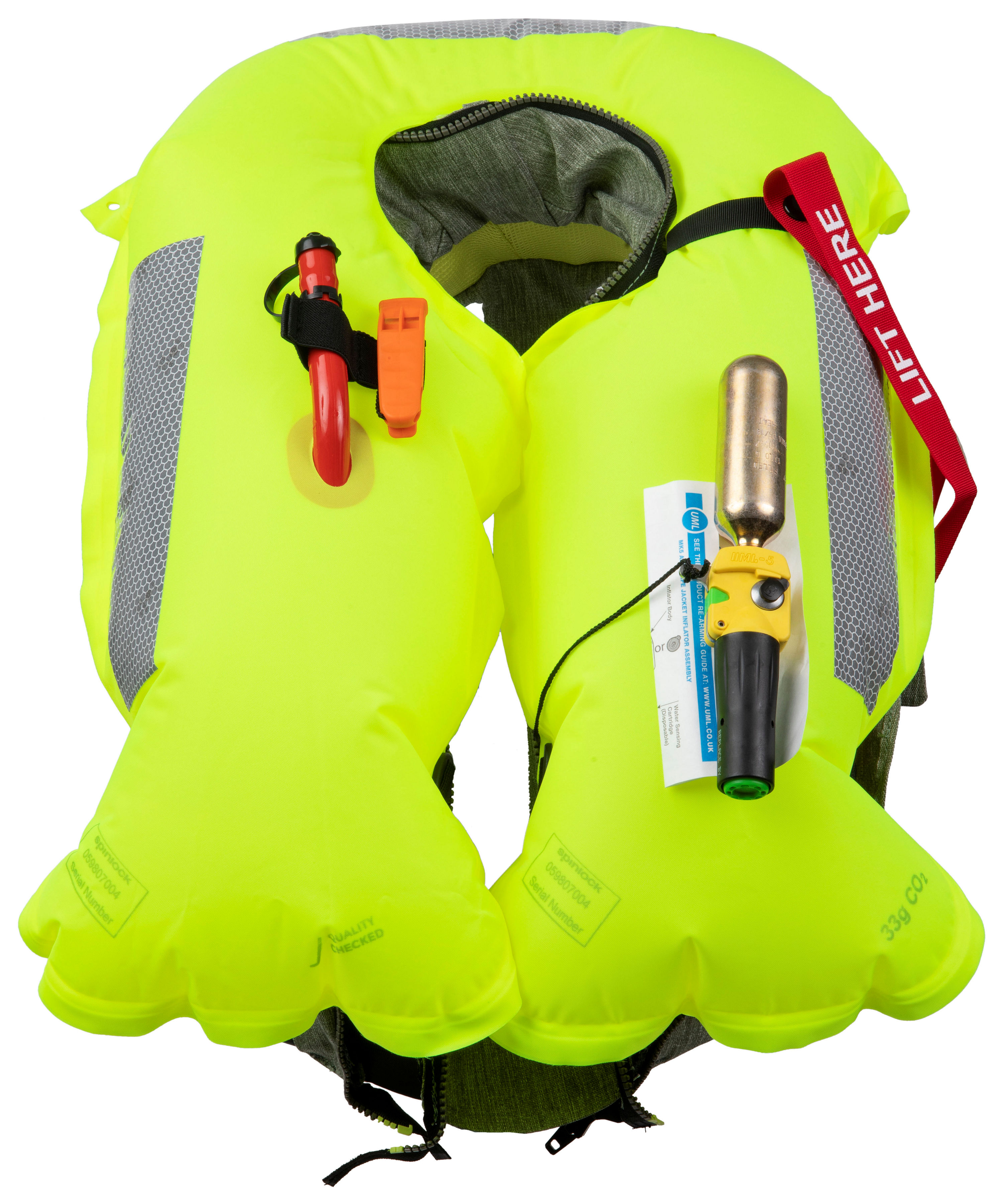Spinlock Automatik-Rettungsweste DECKVEST LIGHT+ (170N) mit Lifebelt, schwarz