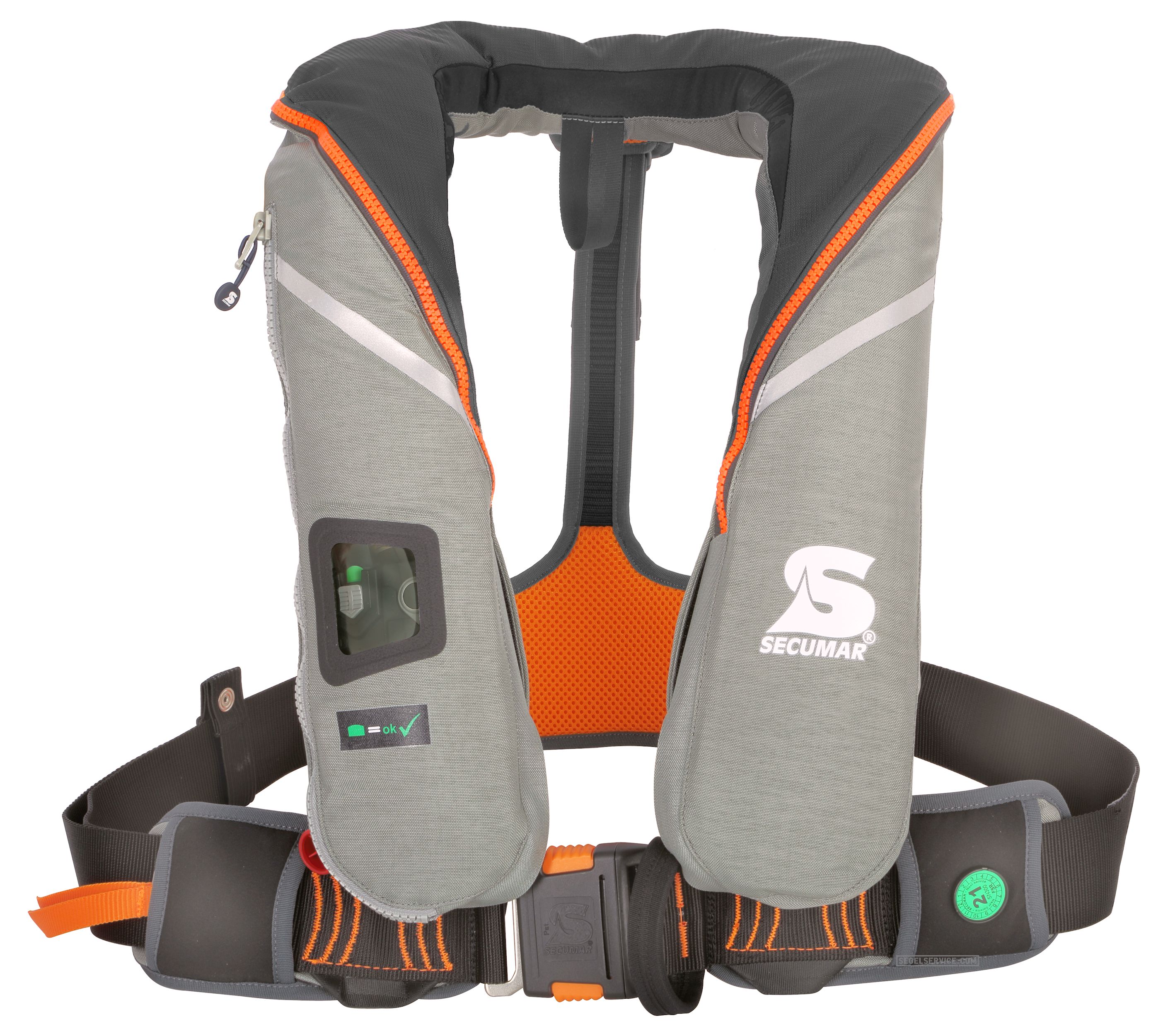 Secumar Rettungsweste SURVIVAL 220 Harness Automatik (mit Lifebelt), grau