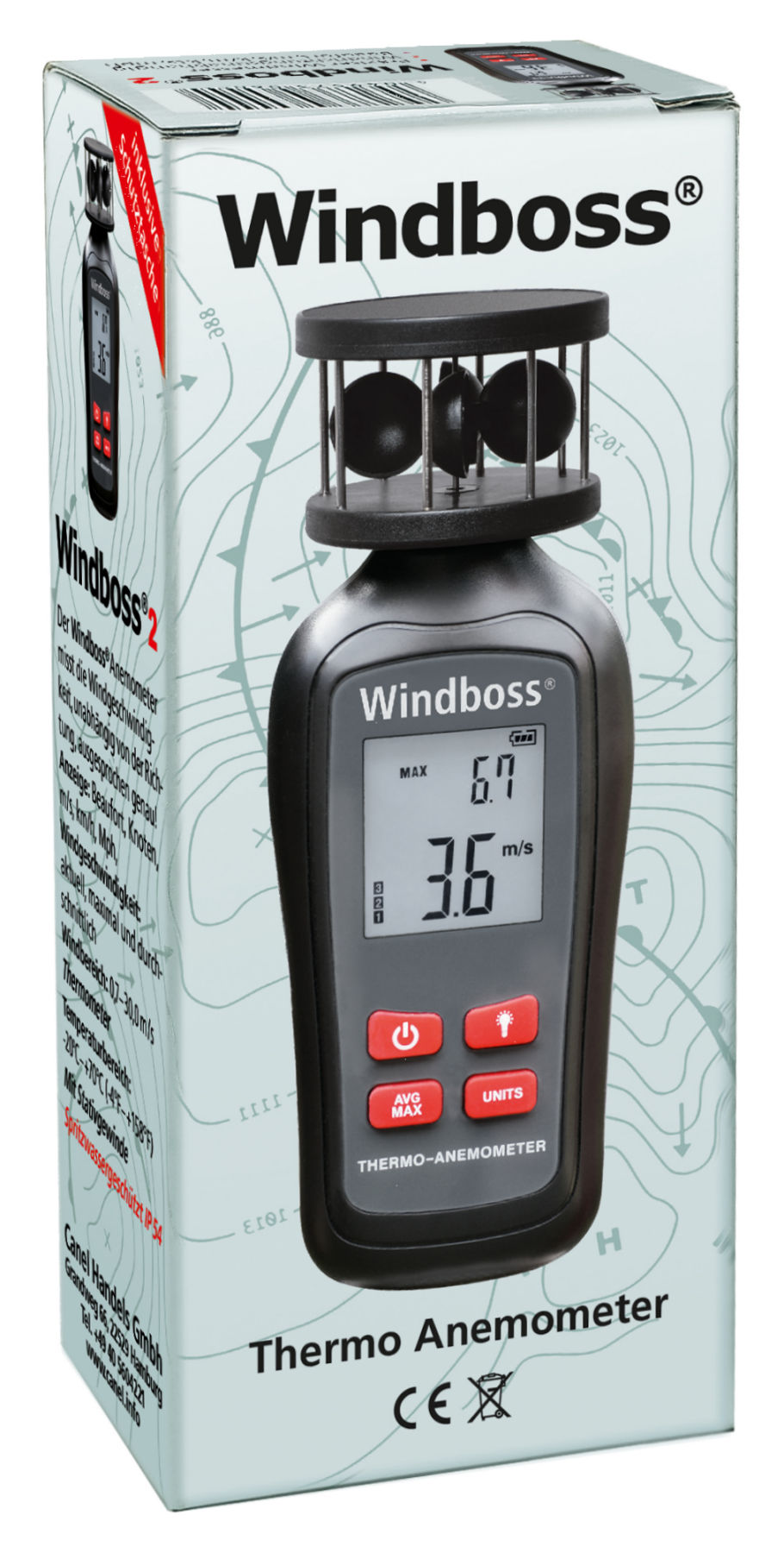 Windmesser WINDBOSS 2 (Anemometer, Thermometer)