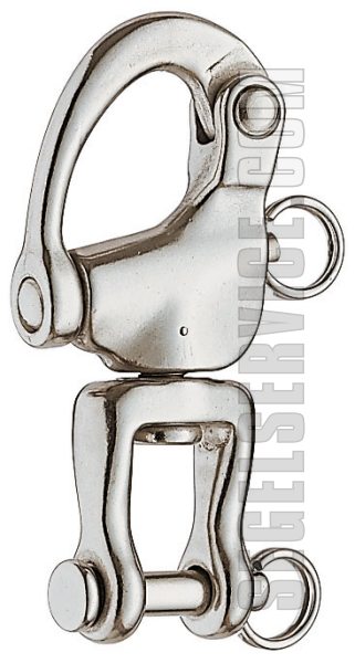 HS Schnappschäkel 70mm mit Wirbel
