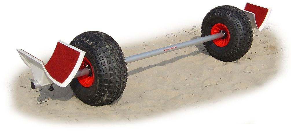cad.Kat EuroTrax-2500 Katamaranslipwagen mit Stollenbereifung