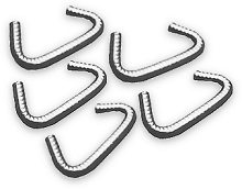 Krampen (Clamps), Edelstahl, 7/8mm (5 Stck.)
