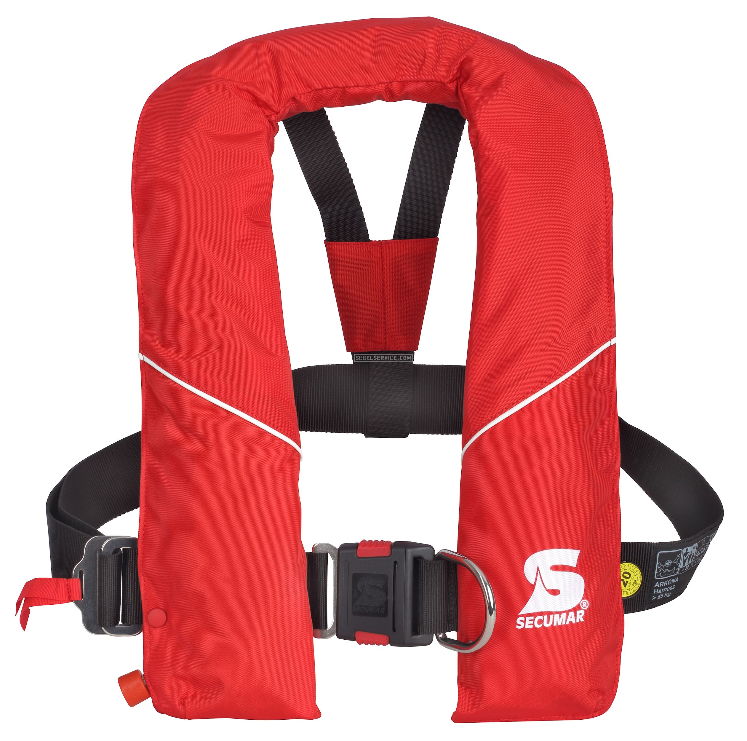 Secumar Automatikweste ARKONA 275 HARNESS (vollautomatisch, mit Lifebelt), rot