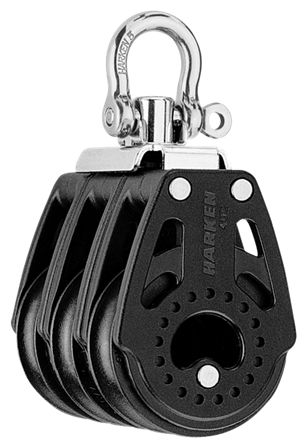 Harken 40mm Carbo Block 3-scheibig mit Wirbel