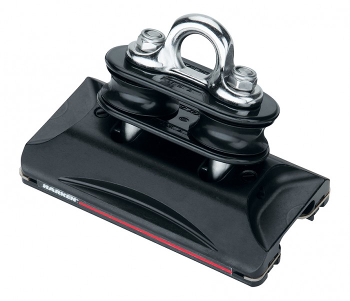 Harken Travellerschlitten SMALL BOAT CB mit kippbaren Scheiben und Augbügel, HiLoad