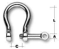 Schäkel 4mm geschweift, geschmiedet (V4A)