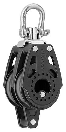Harken 40mm Carbo Block 2-scheibig mit Wirbel und Hundsfott