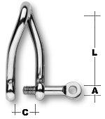Schäkel 5mm gedreht, geschmiedet (V4A)