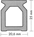 HS Travellerschiene (hoch), 150cm