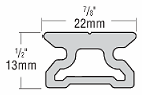 Harken Travellerschiene SMALL BOAT flach, 120cm