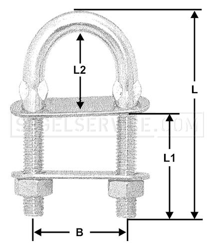 Pütting (U-Bügel) M6x69, Edelstahl (V4A)