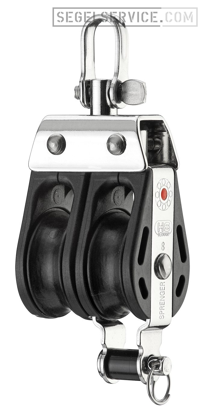 Sprenger 8mm-Block S-Serie (Kugellager), 2-scheibig, Hundsfott, Wirbel