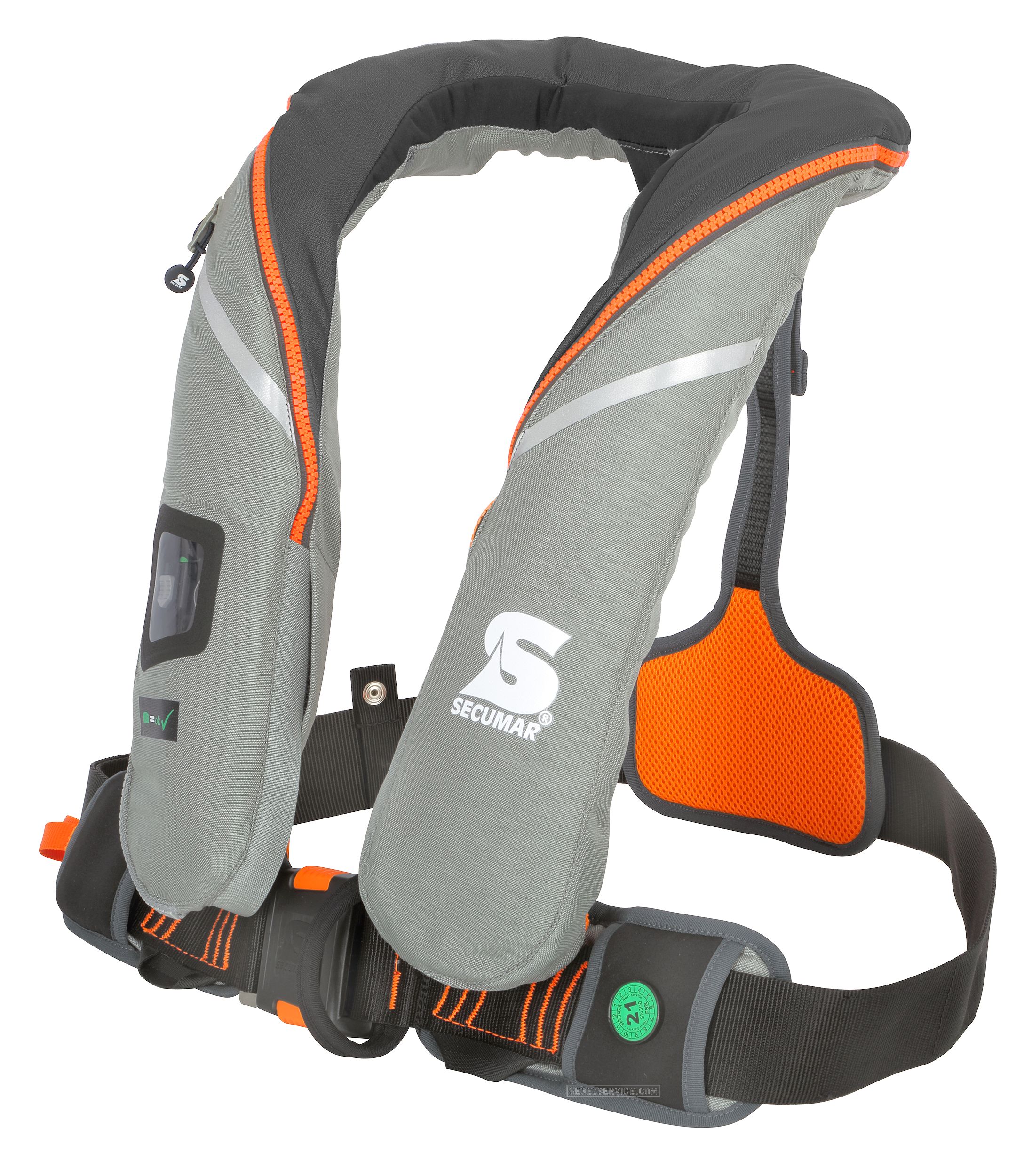 Secumar Rettungsweste SURVIVAL 220 Harness Automatik (mit Lifebelt), grau