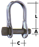 Schäkel gestanzt 5/19mm gerade