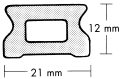 HS Travellerschiene (flach), 132cm