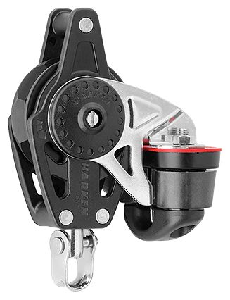 Harken 40mm Carbo-Ratchetblock 1-scheibig, Wirbel, Hundsfott, Curryklemme