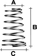 Sprenger Aufstellfeder (konisch) für 8mm-Blöcke