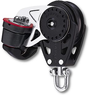 Harken 57mm Carbo-Cam Block 1-scheibig m. Wirbel u. Curryklemme