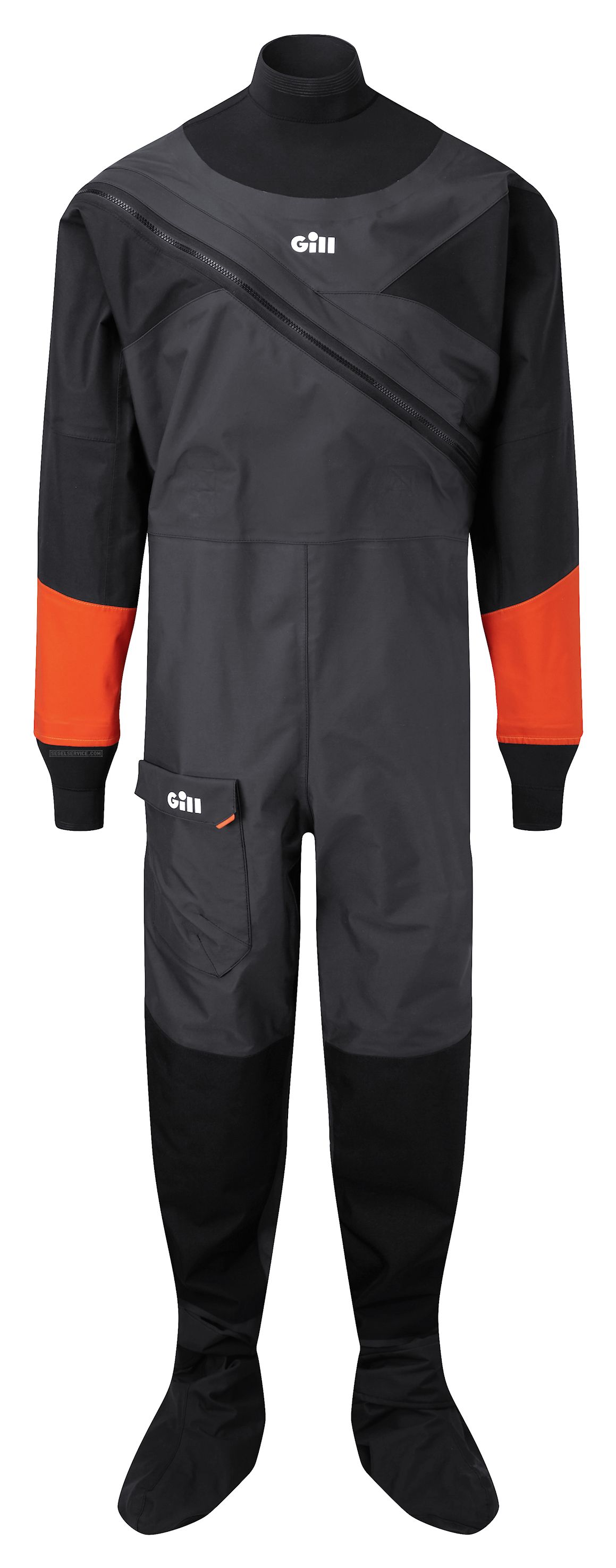 Gill Kinder-Trockenanzug DRYSUIT PRO JUNIOR, schwarz/orange