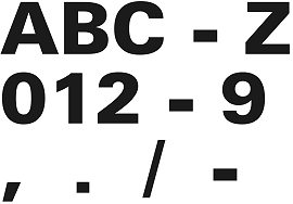Klebebuchstaben 80mm (schwarz)