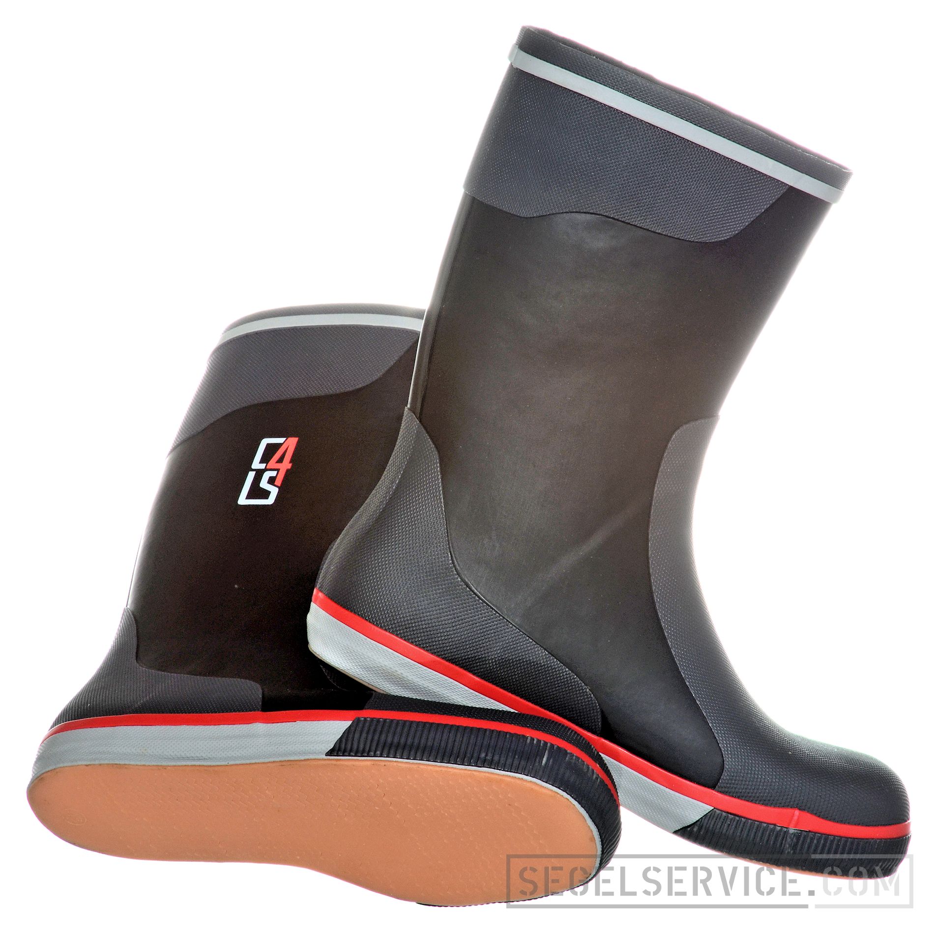 C4S Segelstiefel, kurz, schwarz-grau