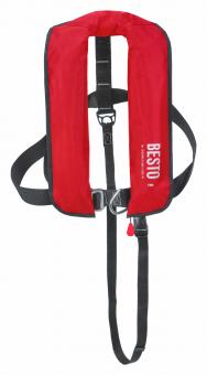 Besto Rettungsweste 165N Harness, rot (vollautomatisch, mit Lifebelt) 